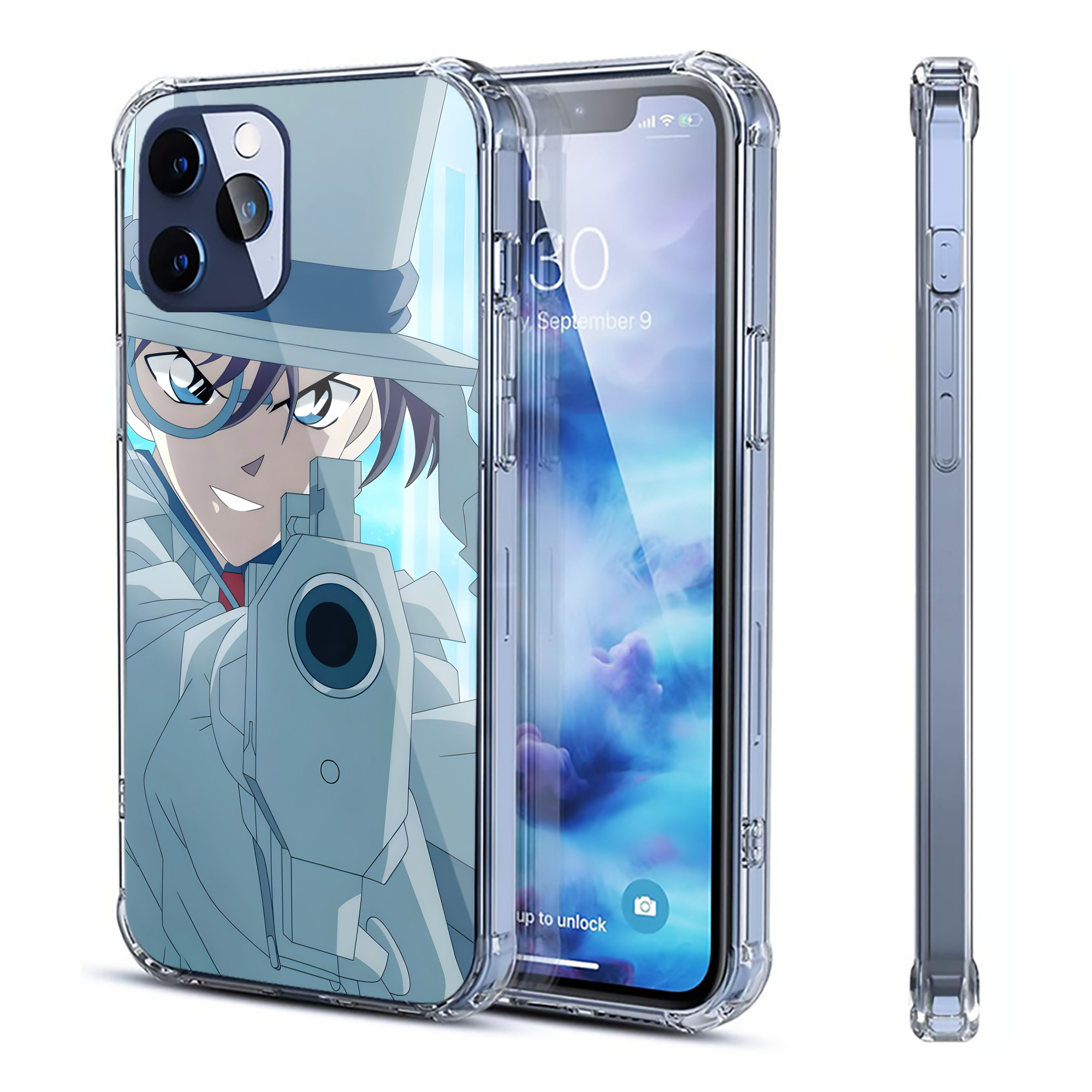 （画像用） 名探偵コナン Detective Conan 【iPhone 12シリーズ対応】透明スマホケース（クリアソフトケース）